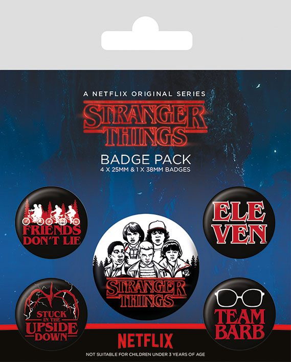 Stranger Things Pin-Back Buttons 5-Pack Characters