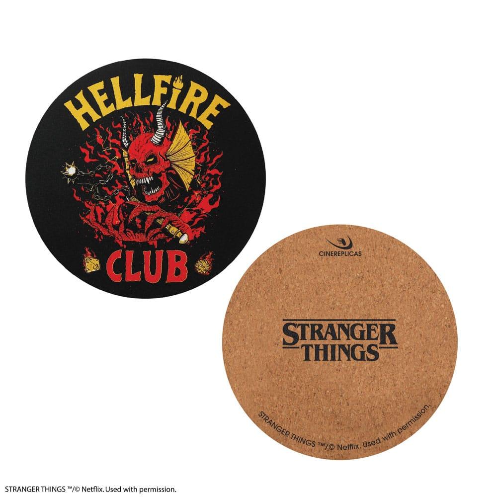 Stranger Things Glasunderlägg 4-Pack Hellfire Club