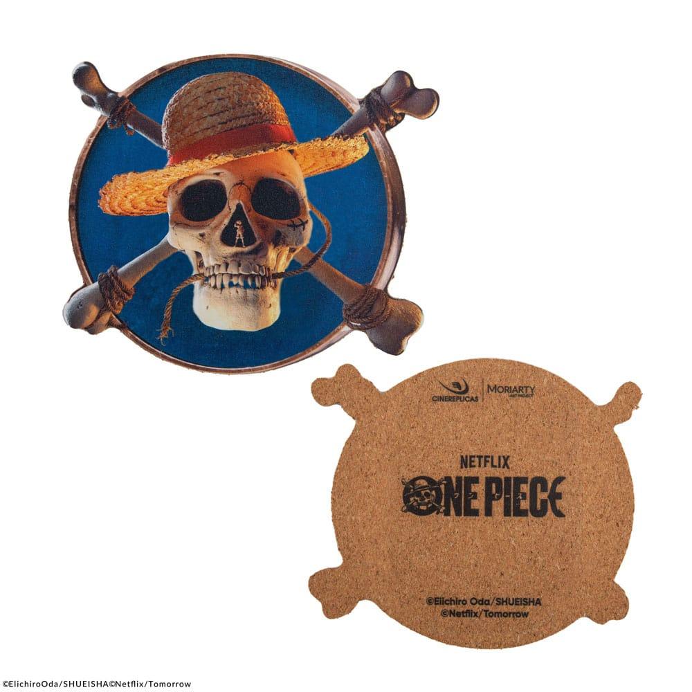 One Piece Glasunderlägg 4-Pack Characters #1