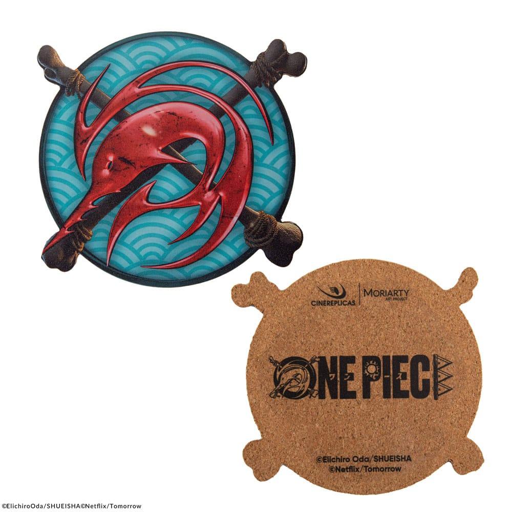 One Piece Glasunderlägg 4-Pack Characters #1