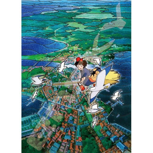 Kiki's Delivery Service Pussel Stained Glas Koriko City's Sky (500 bitar)