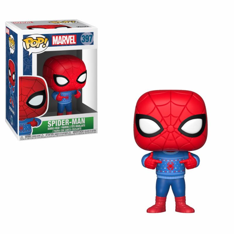 Marvel Comics POP Marvel Holiday Vinyl Bobble-Head Spider-Man (Ugly Sweater) 9 cm