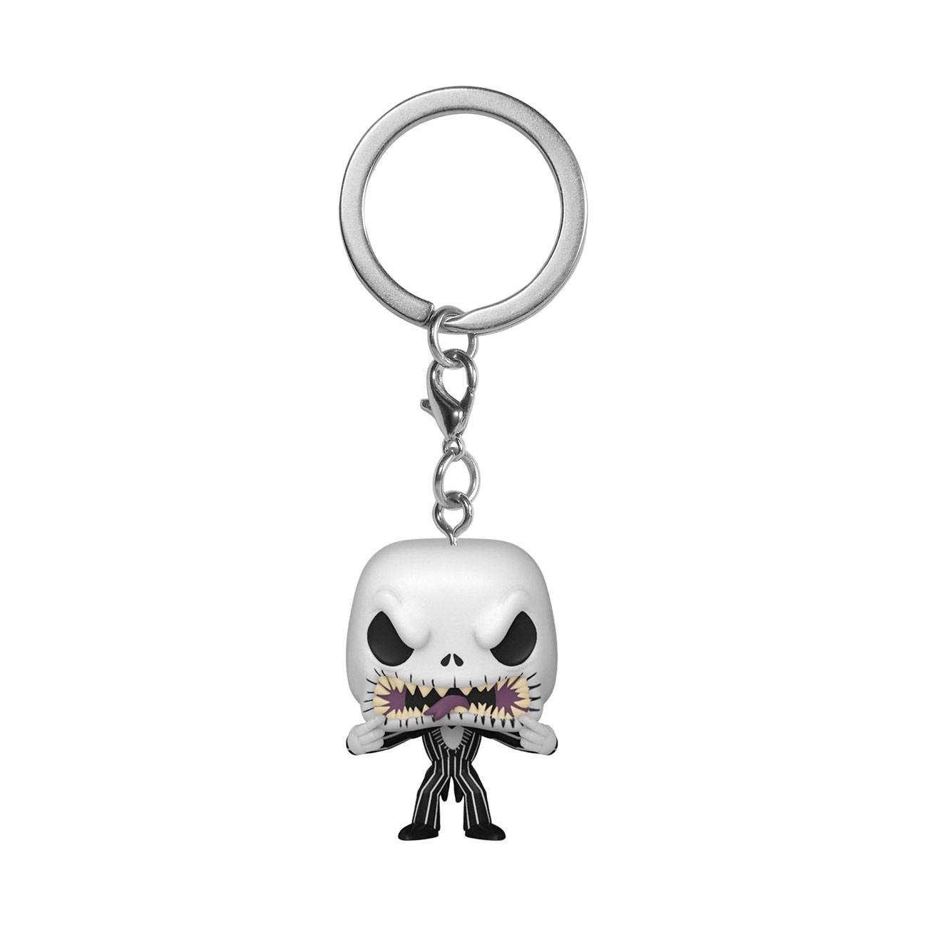 Nightmare Before Christmas Pocket POP Vinyl Nyckelringar 4 cm Jack (Scary Face) Display (12)