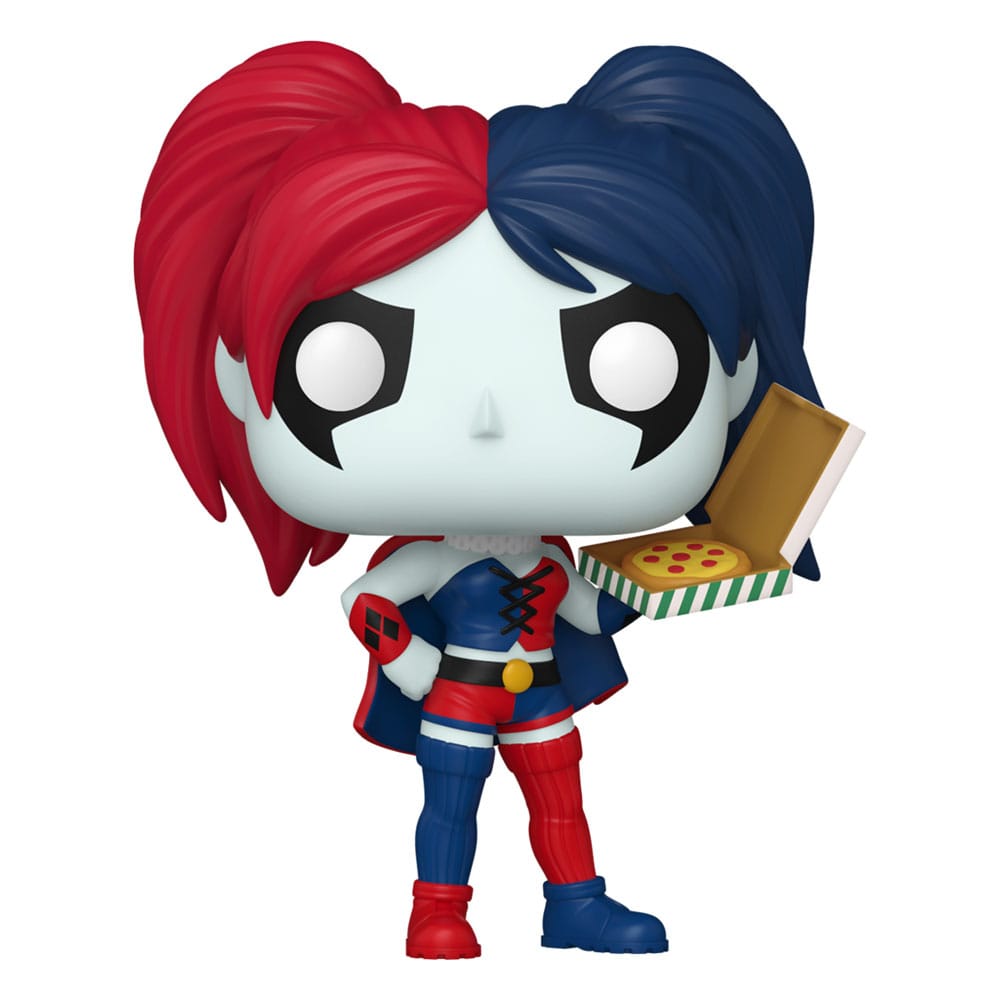 DC Comics: Harley Quinn Takeover POP Heroes Figur Harley with Pizza 9 cm