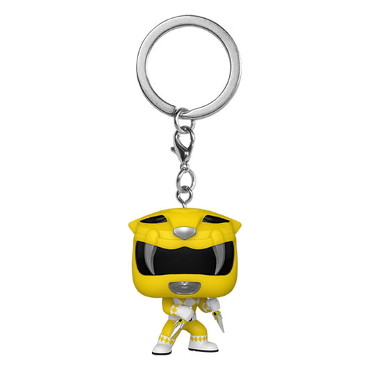 Power Rangers 30th POP Vinyl Nyckelringar 4 cm Yellow Ranger Display (12)