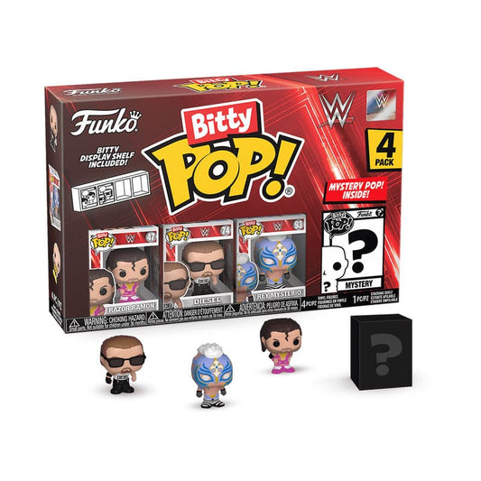 WWE Bitty POP Figur 4-Pack med Razor Ramon