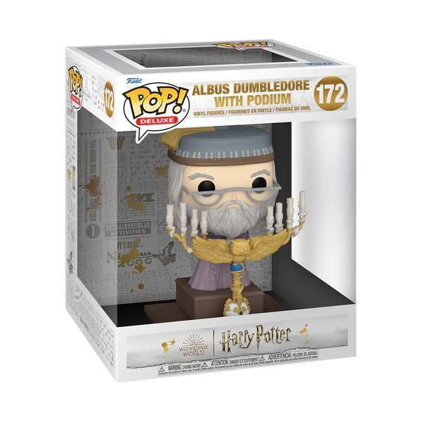 Harry Potter POP Deluxe Figur Deluxe Dumbledore w/Podium 12 cm