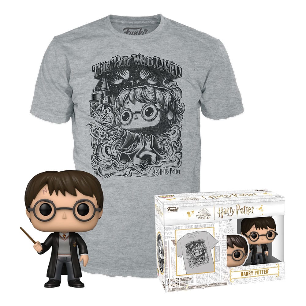 From Funko's new 'POP! & Tee' line comes this cool set of a high quality t-shirt and an exclusive POP! vinyl figure (9 cm tall) only available in the set.

Available in various sizes (please specify when ordering).