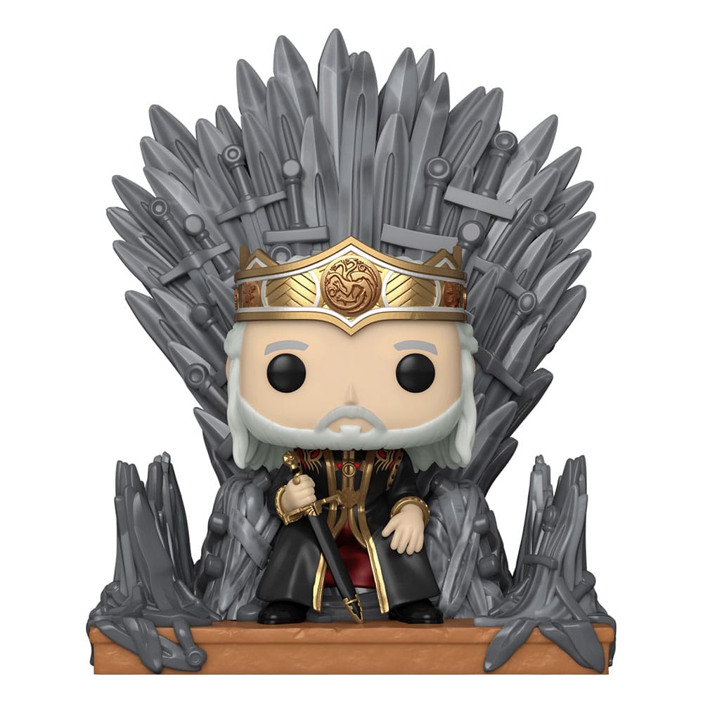 House of the Dragon POP Deluxe Figur Viserys on Throne 9 cm