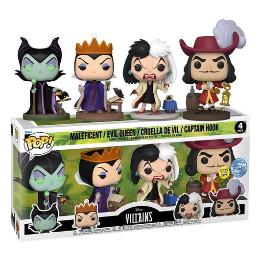 Disney Villains POP Movies Figur 4-Pack Villains (GW)(EMEA) 9 cm