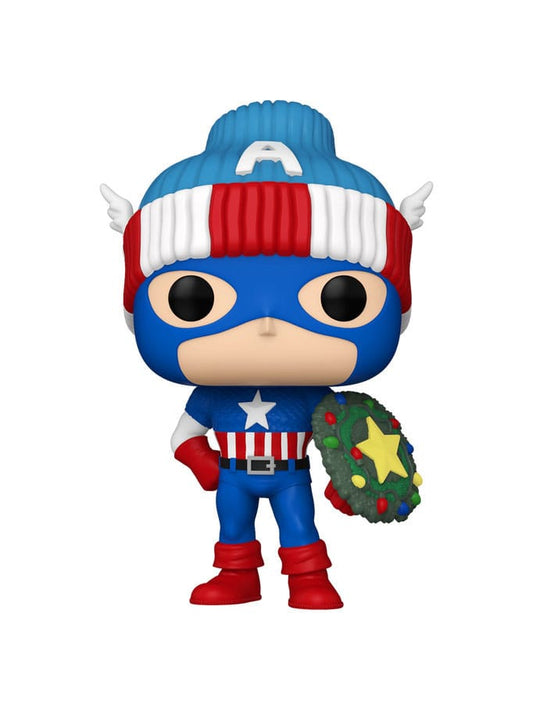 Marvel POP Figur Holiday Capt. America 9 cm