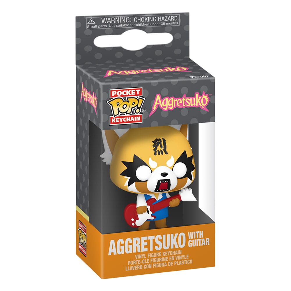 Sanrio POP! Vinyl Nyckelringar 4 cm Aggretsuko med Gitarr