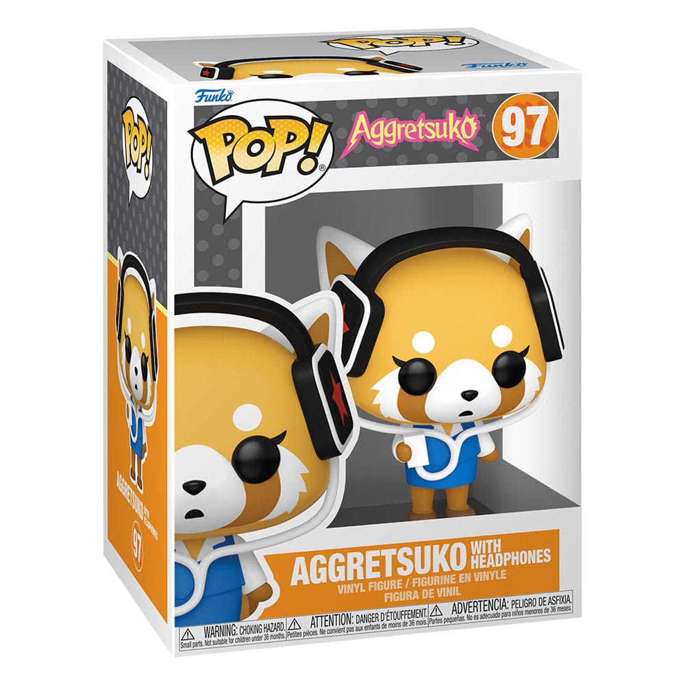 Sanrio POP! Aggretsuko Vinyl Figur med Hörlurar 9 cm