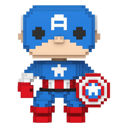 Marvel POP 8-Bit Figur Captain America 9 cm