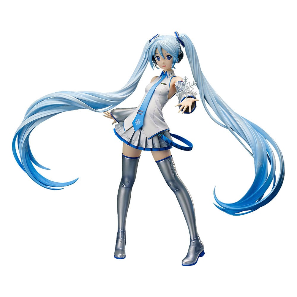 The songstress is back again for the season of snow!

The huge 1/4th scale figure of SNOW MIKU standing an impressive 42cm in height is back for a rerelease! The coloring of the popular Hatsune Miku figure has been switched over to the Snow Miku color scheme