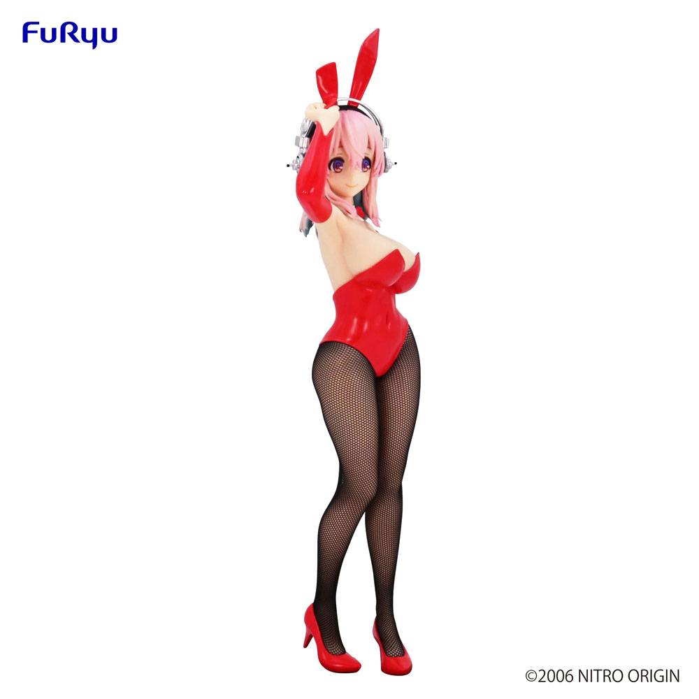 Super Sonico BiCute Bunnies PVC Staty Red Ver. 28 cm