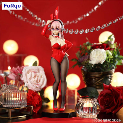 Super Sonico BiCute Bunnies PVC Staty Red Ver. 28 cm