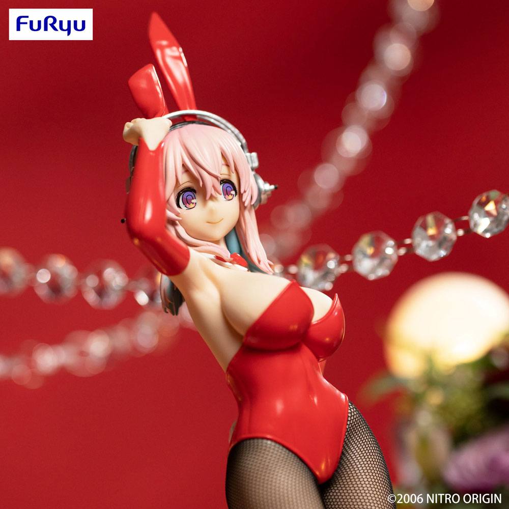 Super Sonico BiCute Bunnies PVC Staty Red Ver. 28 cm