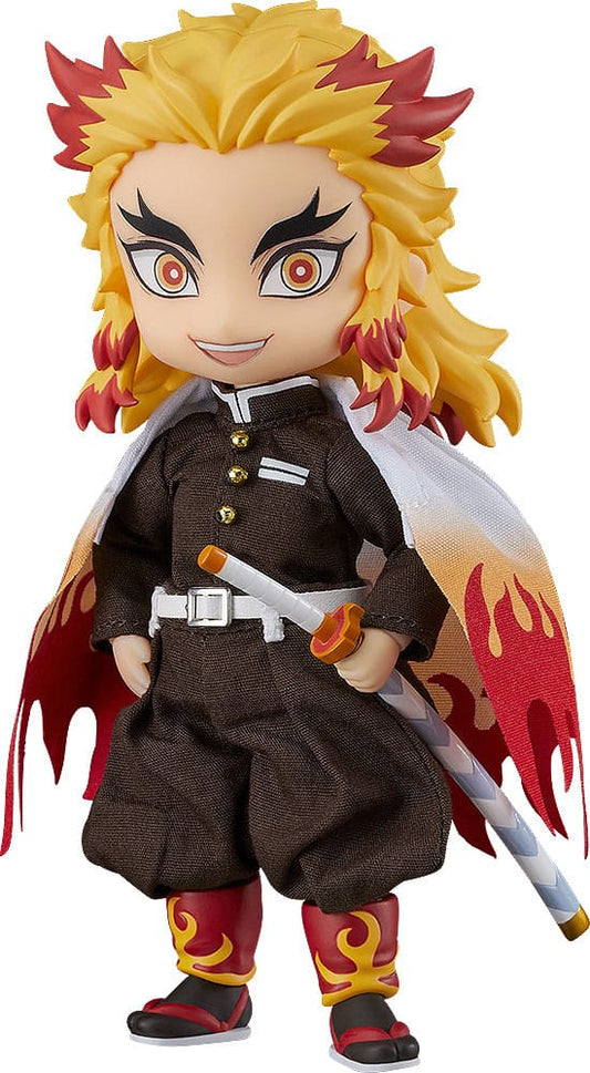 Demon Slayer: Kimetsu no Yaiba Nendoroid Docka Figur Kyojuro Rengoku 14 cm