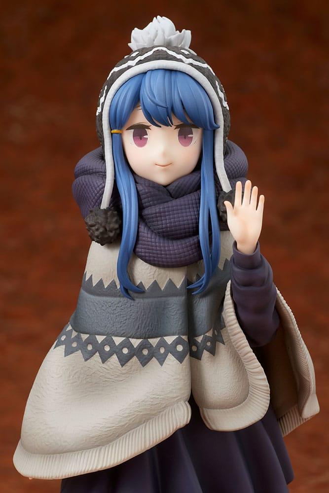 Laid-Back Camp Staty 1/7 Rin Shima Lake Shibire Camping Ver. 22 cm