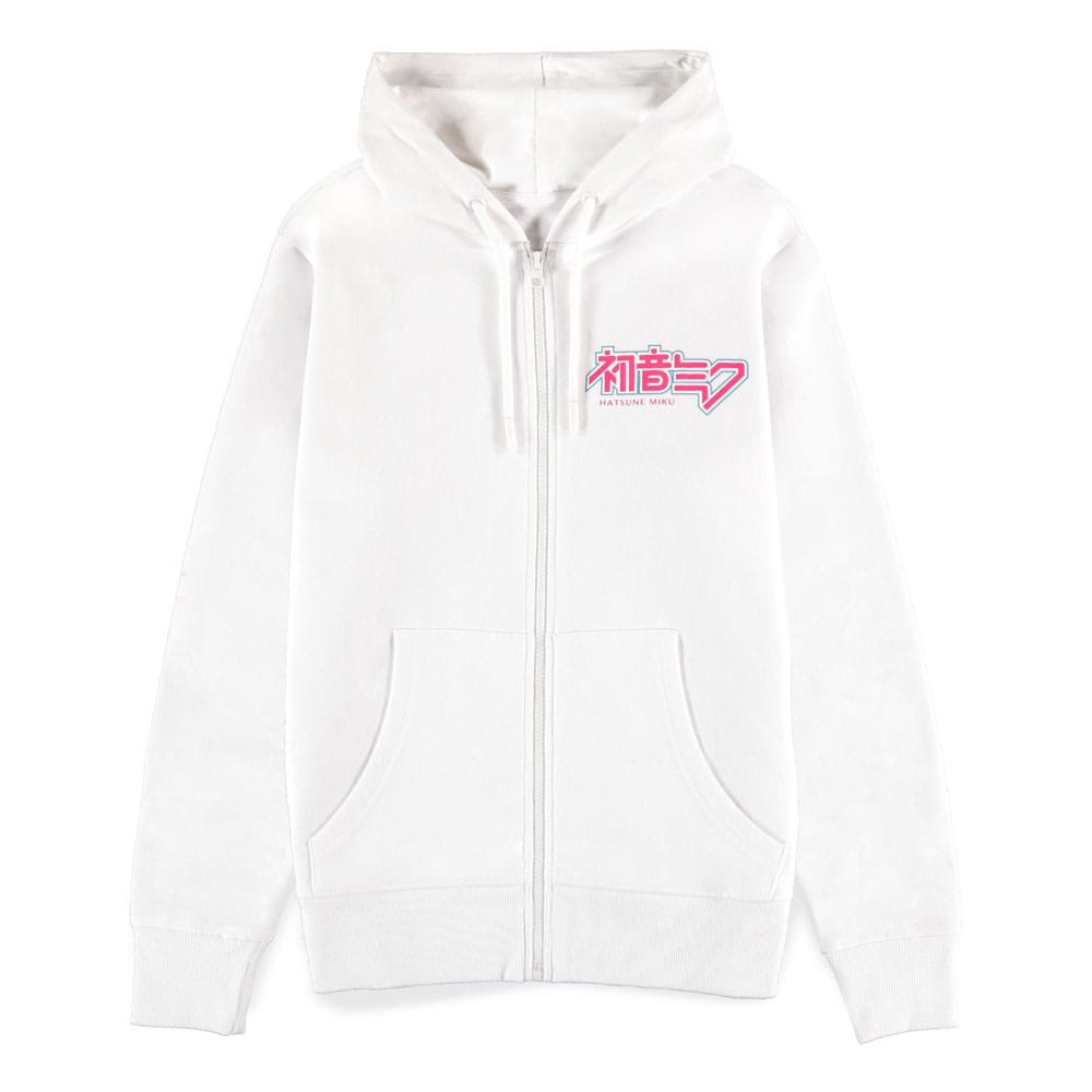 Hatsune Miku Zip-Hoodie Vit Stl L