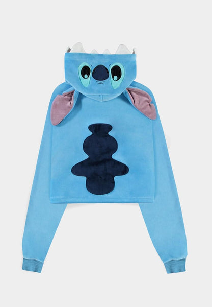 Lilo & Stitch Cropped Hooded Sweater - Stitch - Size XL