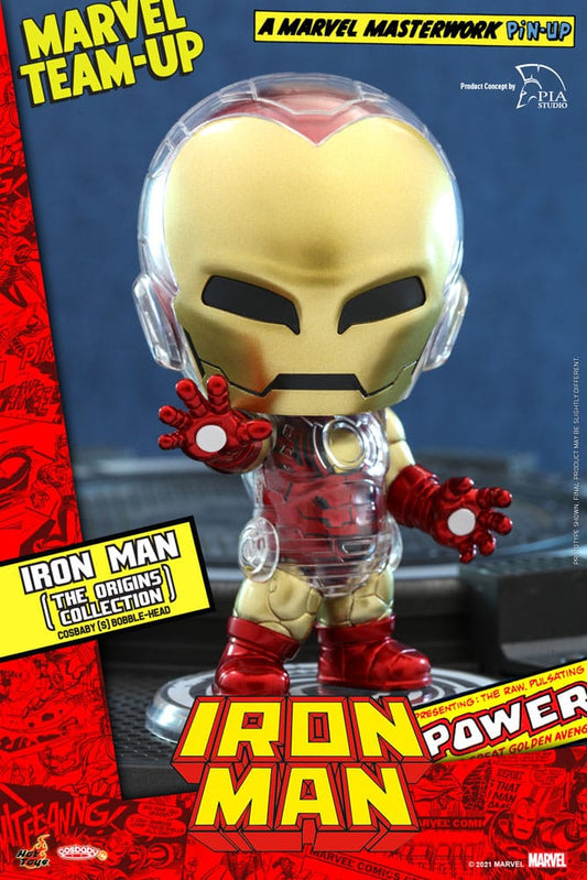 Marvel Comics Cosbaby (S) Mini Actionfigur Iron Man (The Origins Collection) 10 cm