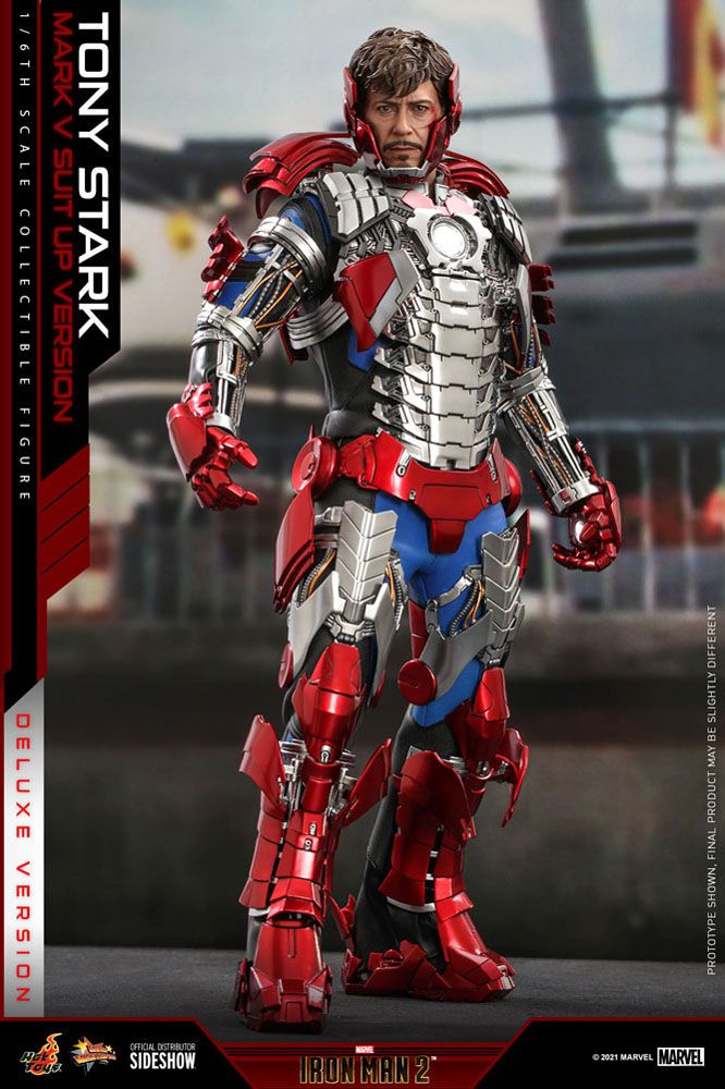 Iron Man 2 Movie Masterpiece Actionfigur 1/6 Tony Stark (Mark V Suit Up Version) Deluxe 31 cm