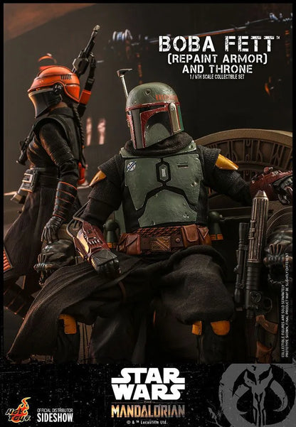 Star Wars The Mandalorian Actionfigur 1/6 Boba Fett (Repaint Armor) and Throne 30 cm