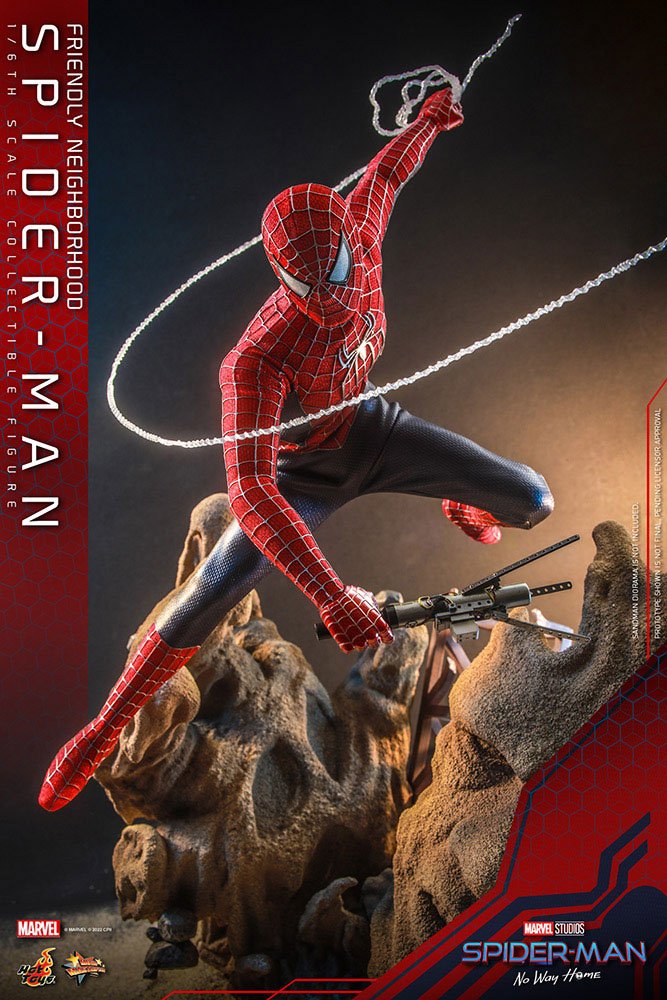 Spider-Man: No Way Home Movie Masterpiece Figur 1/6 - Vänliga Grann-Spider-Man 30 cm