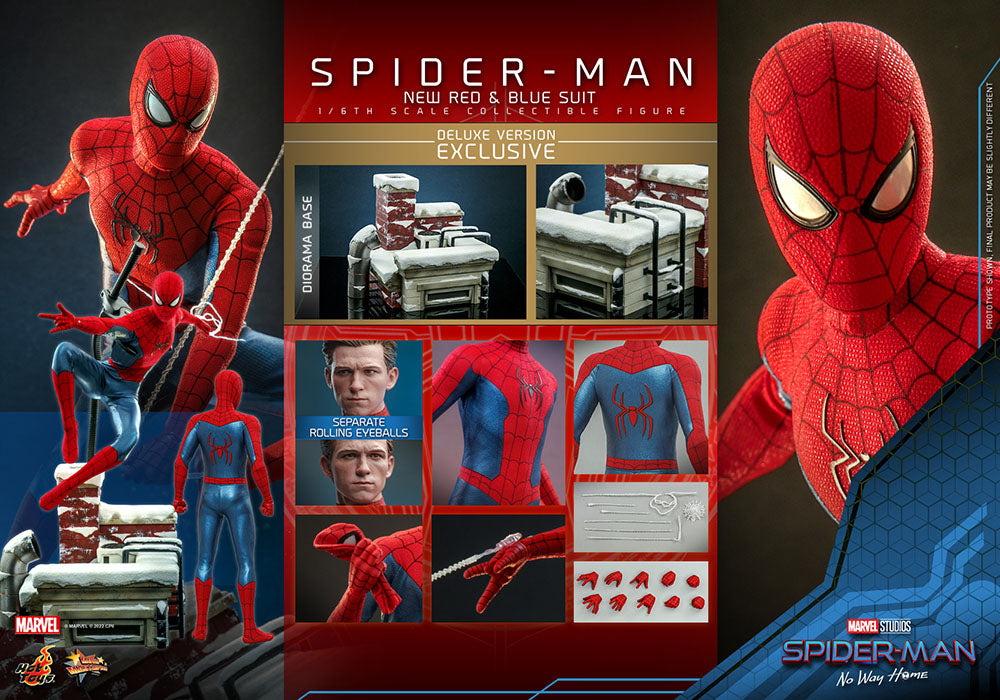 Spider-Man: No Way Home Movie Masterpiece Actionfigur 1/6 Spider-Man (New Red and Blue Suit) (Deluxe Version) 28 cm