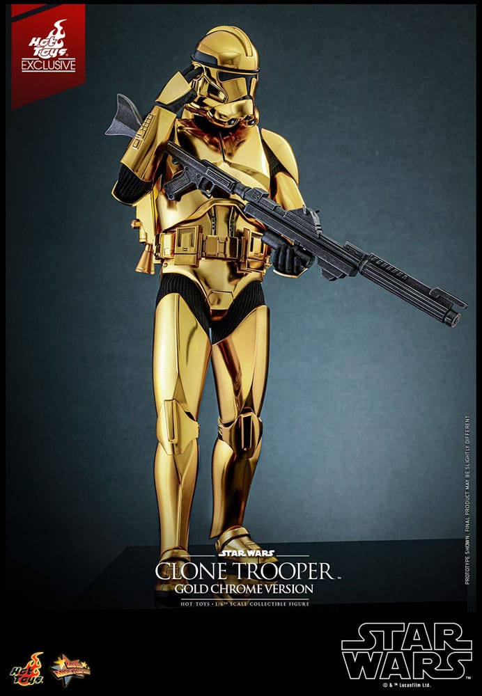 Star Wars Actionfigur 1/6 Clone Trooper (Gold Chrome Version) Exclusive 30 cm