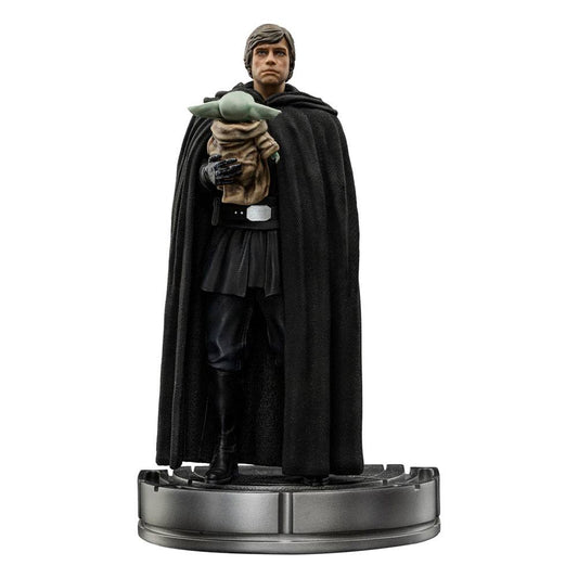 Star Wars The Mandalorian Art Scale Staty 1/10 Luke Skywalker and Grogu 21 cm