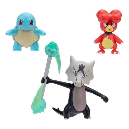 Pokemon Battle Figur Set 3-Pack Magby, Squirtle #4, Alolan Marowak 5 cm