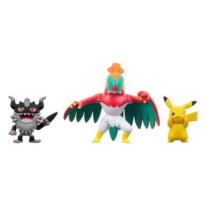 Pokemon Battle Figur Set 3-Pack Pikachu #8, Perrserker, Hawlucha 5 cm