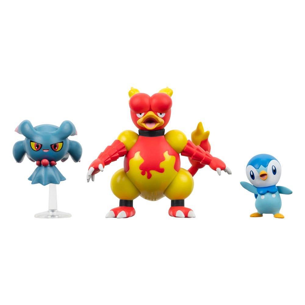 Pokemon Battle Figur Set 3-Pack Piplup, Misdreavus, Magmar 5 cm