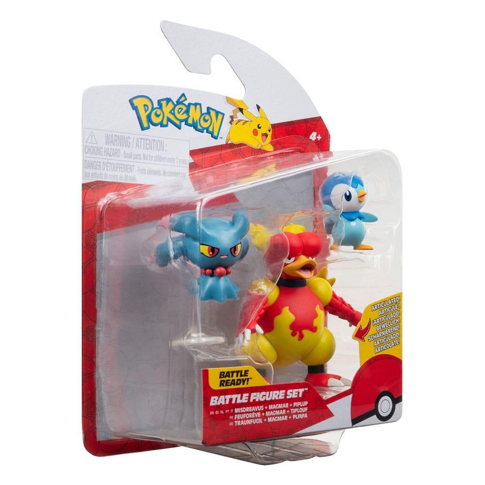 Pokemon Battle Figur Set 3-Pack Piplup, Misdreavus, Magmar 5 cm