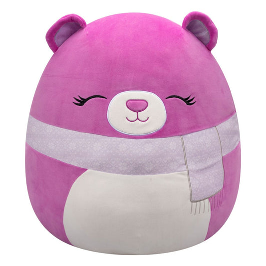 Squishmallows Gosedjur Purple Bear with Closed Eyes and Halsduk Crisanta 50 cm