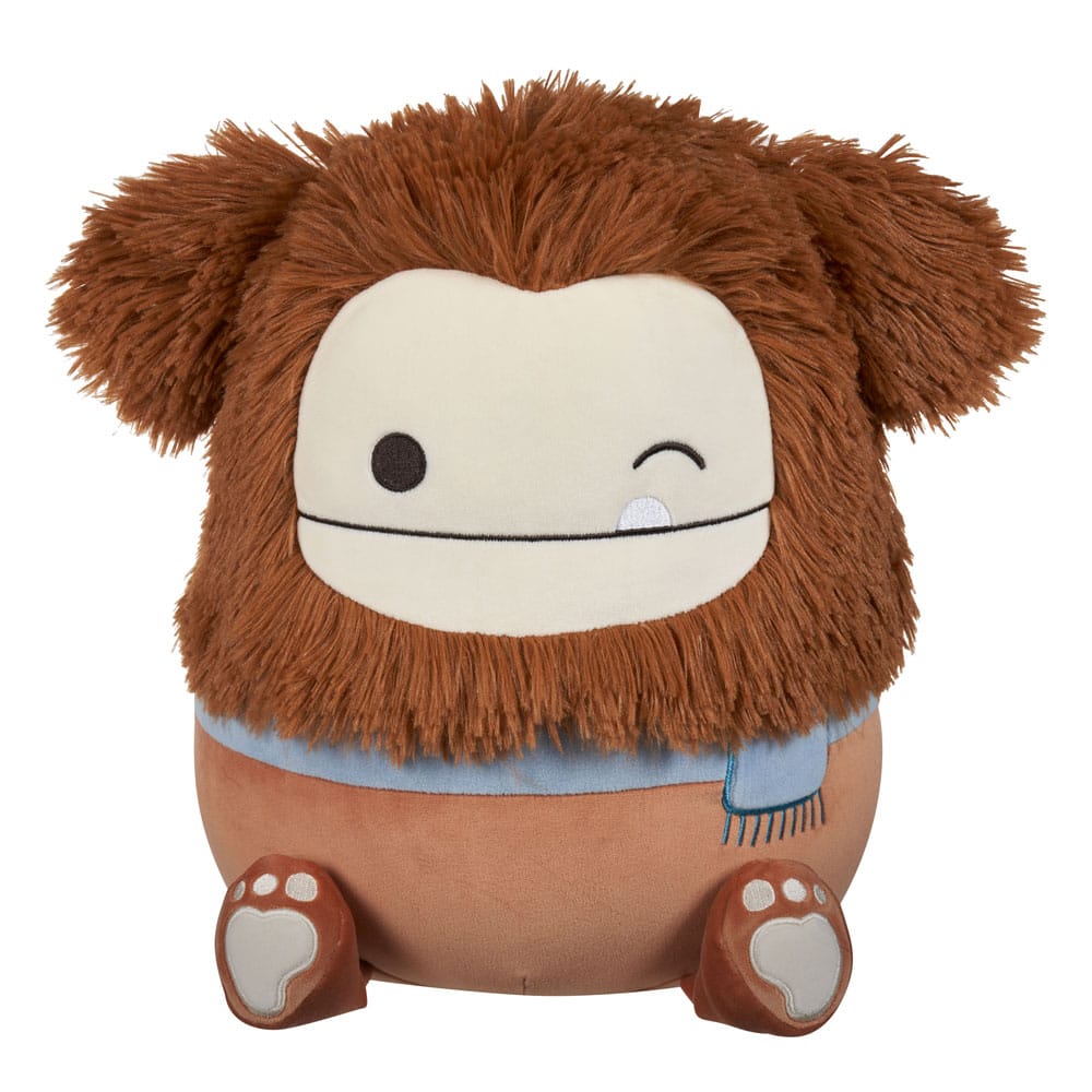 Squishmallows Gosedjur Winking Brown Bigfoot with Halsduk Benny 30 cm