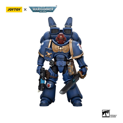 Warhammer 40k Action Figure 1/18 Ultramarines Jump Pack Intercessors Sergeant With Plasma Pistol And Power Sword 12 cm