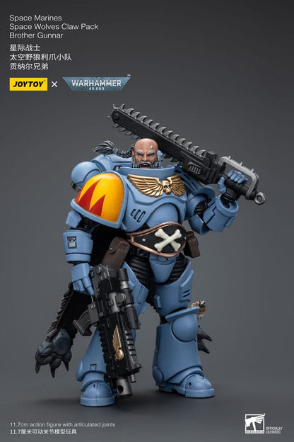 Warhammer 40k Actionfigur 1/18 Space Marines Space Wolves Claw Pack Brother Gunnar 12 cm