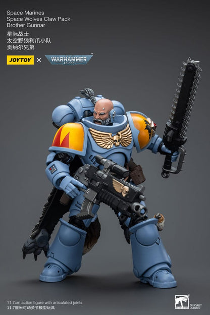 Warhammer 40k Actionfigur 1/18 Space Marines Space Wolves Claw Pack Brother Gunnar 12 cm