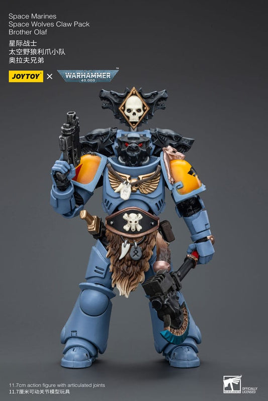 Warhammer 40k Action Figure 1/18 Space Marines Space Wolves Claw Pack Brother Olaf 12 cm