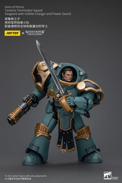 Warhammer The Horus Heresy Actionfigur 1/18 Tartaros Terminator Squad Sergeant With Volkite Charger And Power Sword 12 cm