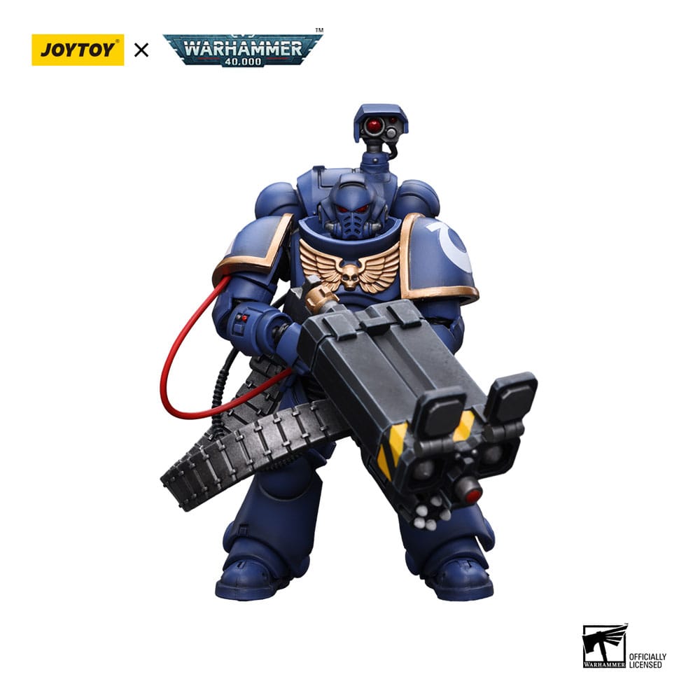 Warhammer 40k Actionfigur 1/18 Ultramarines Desolation Marine with Castellan Launcher (Superkrak) 12 cm