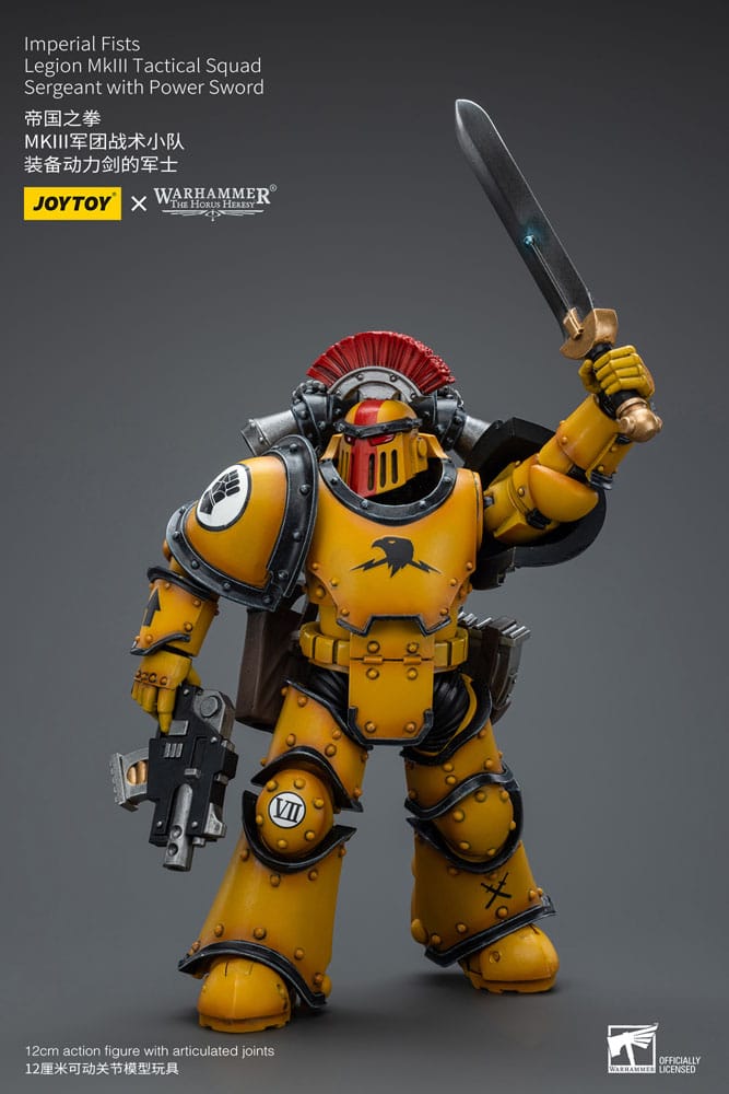 Warhammer The Horus Heresy Actionfigur 1/18 Imperial Fists Legion MkIII Tactical Squad Sergeant with Power Sword 12 cm