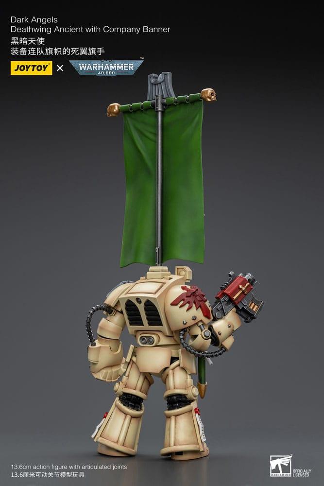 Warhammer 40k Actionfigur 1/18 Dark Angels Deathwing Ancient with Company Banner 12 cm