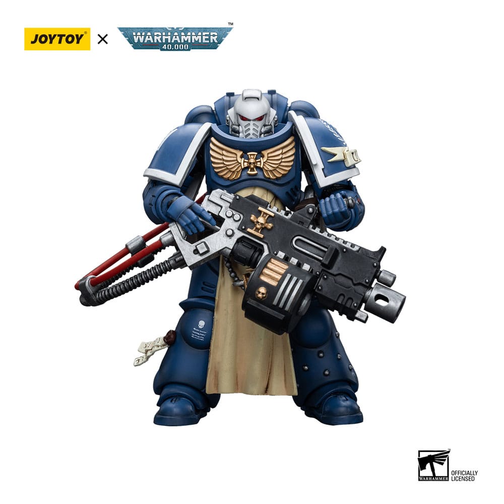 Warhammer 40k Action Figure 1/18 Ultramarines Sternguard Veteran with Heavy Bolter 12 cm