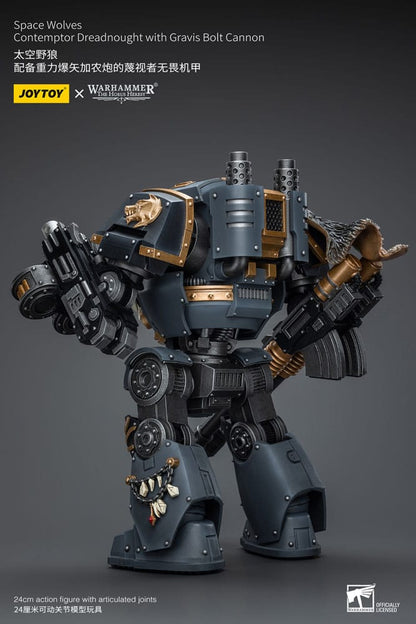 Warhammer The Horus Heresy Actionfigur 1/18 Space Wolves Contemptor Dreadnought with Gravis Bolt Cannon 12 cm