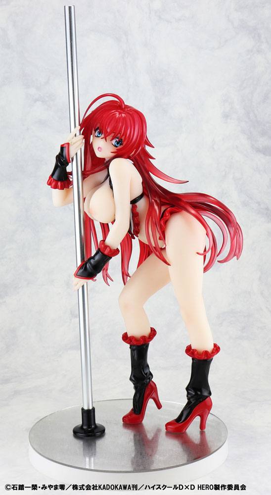 High School DxD Rias Gremory Staty 1/7 Pole Dance Svart 20 cm